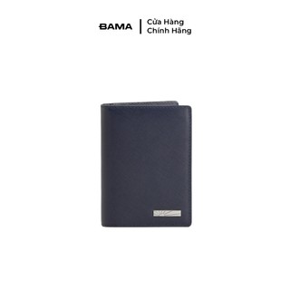 Ví nam nữ da bò BAMA Wallet W603 nhiều ngăn dáng ngang siêu mỏng gọn nhẹ chất liệu da saffiano chống xước