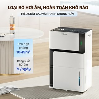 Máy hút ẩm gia đình thông minh Fujihome DH07 , Công suất hút 7 lít/ngày, lọc không khí ionizer
