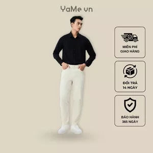 Quần Kaki Nam Hiện Đại DurableTex™ Vải Cotton Dày Dặn Cực Bền Non Branded 032 Dáng Ôm Vừa F2 24164 |YaMe|