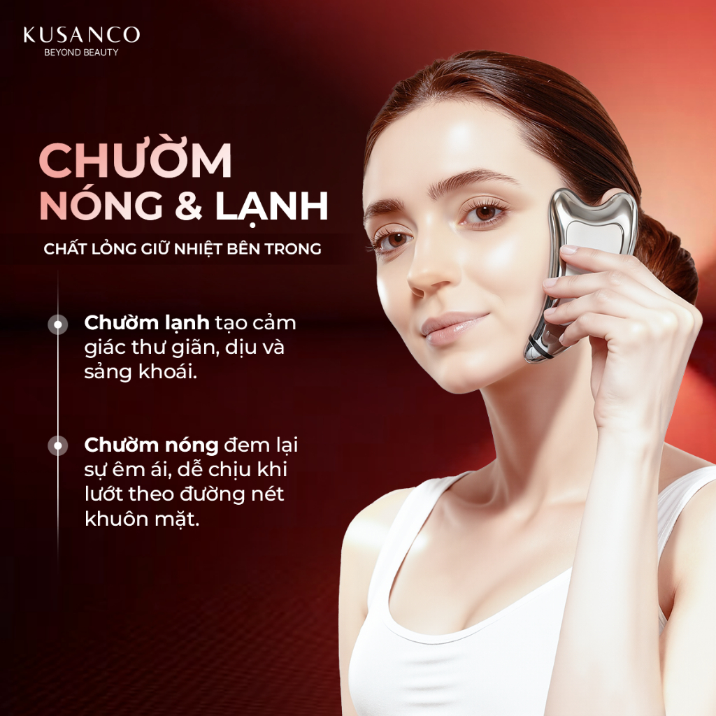 Dụng cụ Guasha Massage Mặt Microcurrent Cool Gua Sha KUSANCO – Thư Giãn & Chăm Sóc Da Mặt | BigBuy360 - bigbuy360.vn