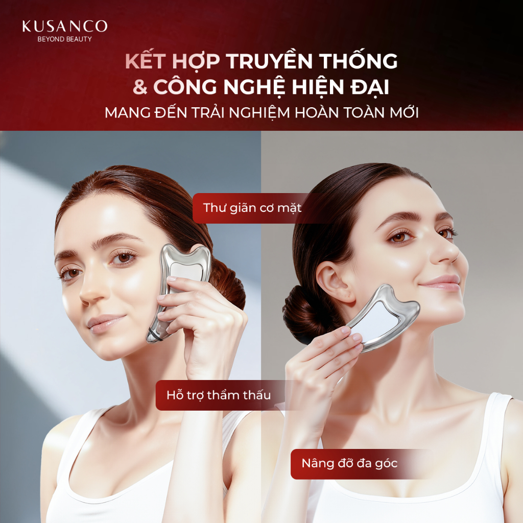 Dụng cụ Guasha Massage Mặt Microcurrent Cool Gua Sha KUSANCO – Thư Giãn & Chăm Sóc Da Mặt | BigBuy360 - bigbuy360.vn
