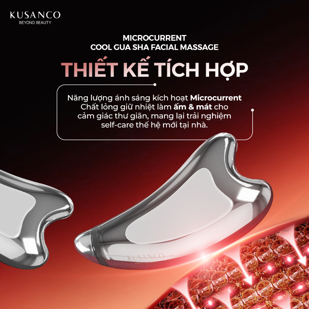 Dụng cụ Guasha Massage Mặt Microcurrent Cool Gua Sha KUSANCO – Thư Giãn & Chăm Sóc Da Mặt | BigBuy360 - bigbuy360.vn