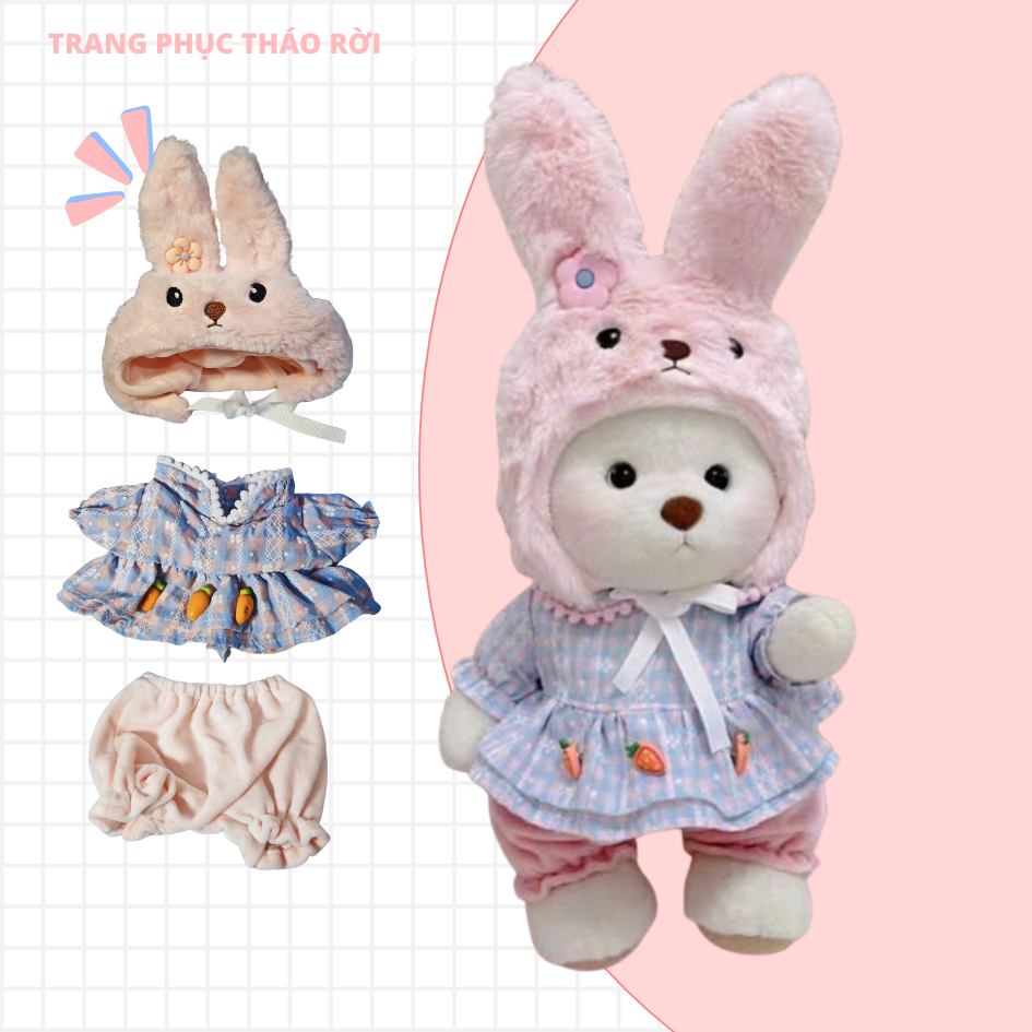 Gấu Bông Lena Bear Phối Đồ CosPlay Nhân Vật Stitch Thỏ Lotso Cún Cừu Đáng Yêu Quà Tặng Cho Bạn Gái,Trẻ Em Ngày Sinh Nhật
