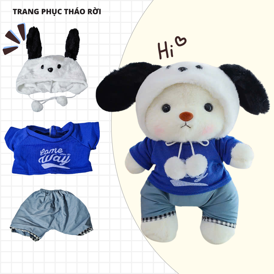 Gấu Bông Lena Cosplay Stitch Thỏ Cún Khủng Long Quần Áo Có Thê Tháo Rời Làm Quà Tặng Cho Trẻ Em, Bạn Gái Ngày Sinh Nhật