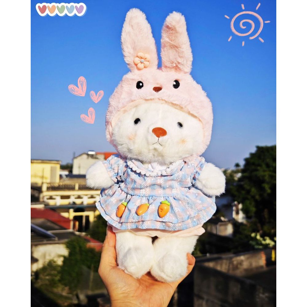 Gấu Bông Lena Bear Mặc Quần Áo Cosplay Thỏ Stitch Cún Cừu Đáng Yêu Làm Quà Tặng Cho Trẻ Em, Bạn Gái Ngày Sinh Nhật