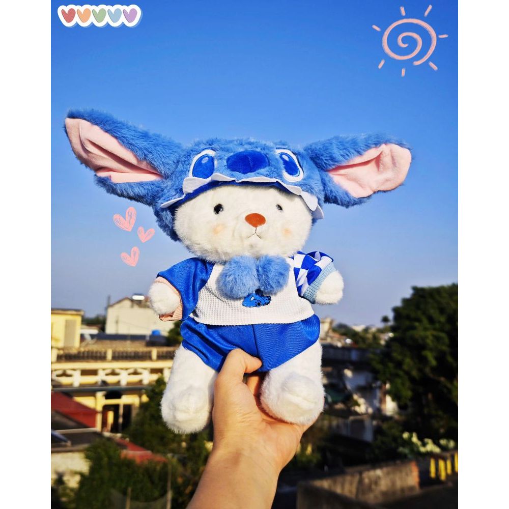 Gấu Bông Lena Bear Mặc Quần Áo Cosplay Thỏ Stitch Cún Cừu Đáng Yêu Làm Quà Tặng Cho Trẻ Em, Bạn Gái Ngày Sinh Nhật