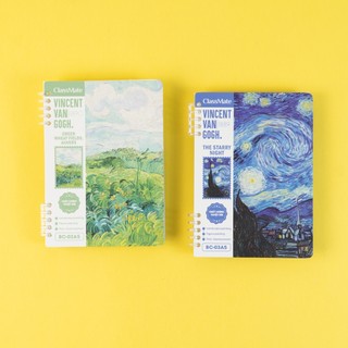 Sổ Còng VanGogh A5 B5 Bìa In 2 Mặt, Sổ Binder Còng Nhựa Bền Khó Gãy Thay Giấy Refill BC-03/BC-07