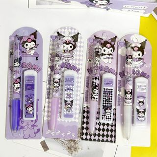 Hỏa Tốc - Set Bút Chì Bấm Kèm Ruột Chì Thay Thế KUROMI - Quà Tặng Cute Cho Học Sinh ♥