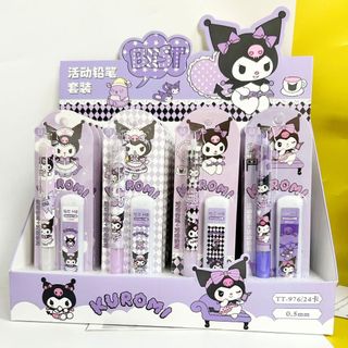 Hỏa Tốc - Set Bút Chì Bấm Kèm Ruột Chì Thay Thế KUROMI - Quà Tặng Cute Cho Học Sinh ♥