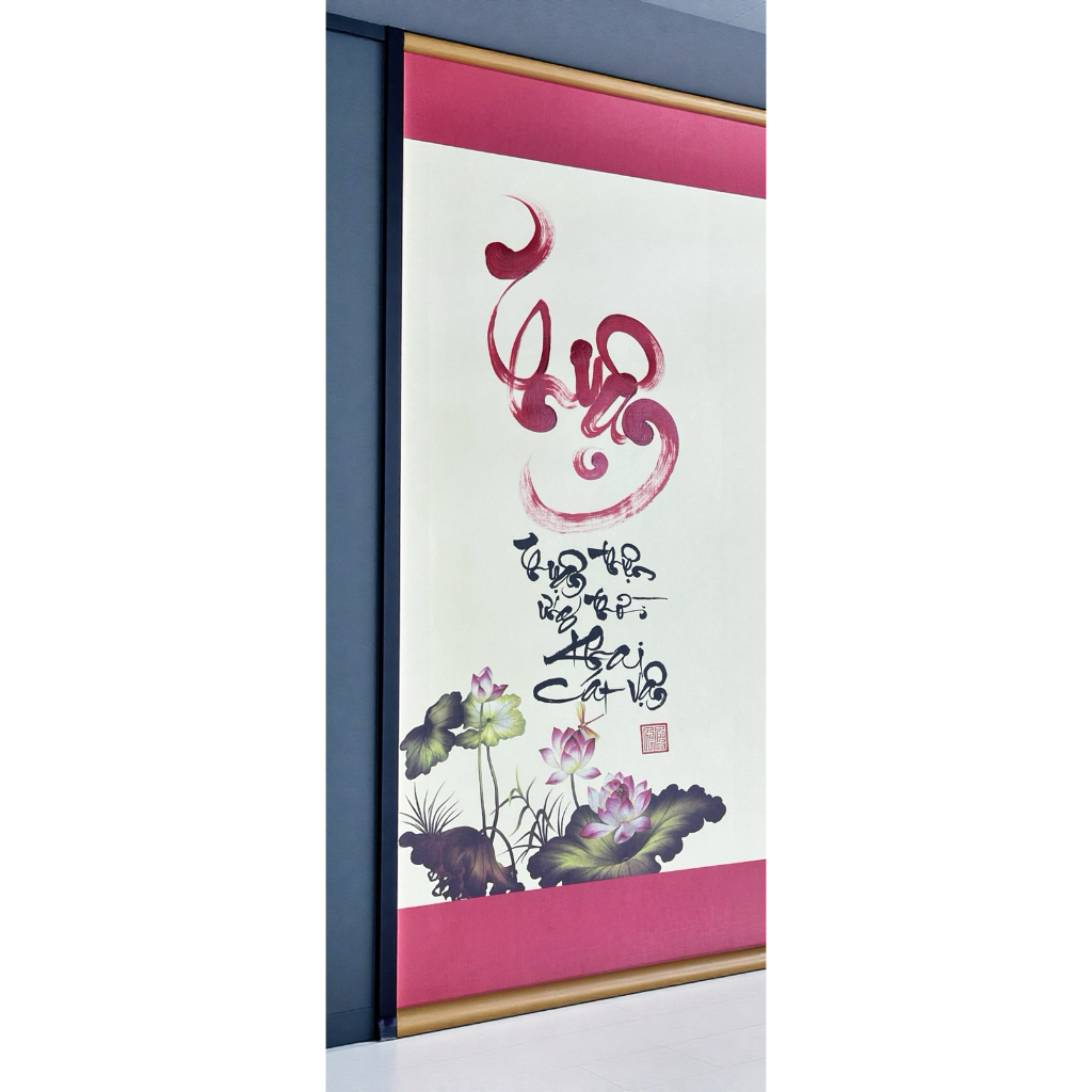 Tranh Thư Pháp Treo Tường Viết Tay thủ công, 27x69 cm, viết theo yêu cầu  món quà ý nghĩa