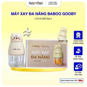 Máy xay ăn dặm cho bé BaBoo * Gooby cối thủy tinh - hanzomart