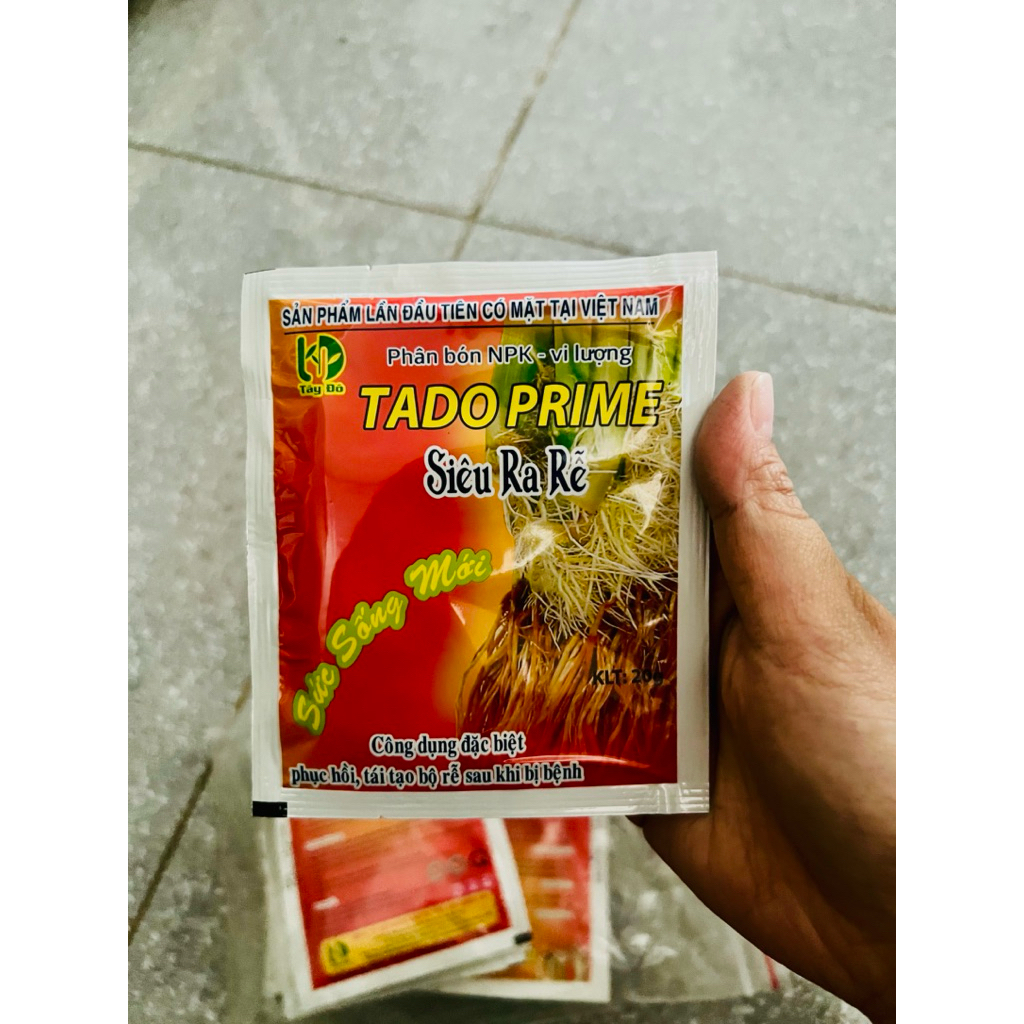Phân bón NPK vi lượng siêu ra rễ TADO PRIME gói 20g