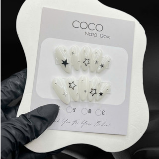 (Hỏa Tốc) Nailbox thiết kế, Móng tay úp vẽ ngôi sao G121 cá tính