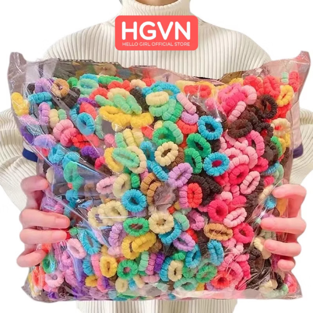 SALL 40% SET dây chun phiên bản Hàn Quốc nhiều màu không đường may thiết kế đơn giản độ đàn hồi cao không làm đau tóc.