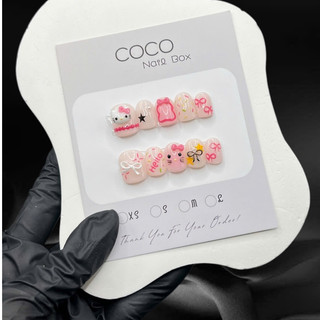 (HỎA TỐC) Móng úp tay, Nailbox thiết kế nặn nổi 3D G145 dành cho bé gái từ 4-13 tuổi nhà GEMYCHIP