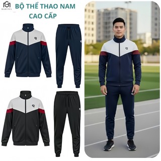 SET đồ nỉ Nam thể thao CAO CẤP – Áo Khoác Zip,Quần Jogger,chất vải Umi Co Giãn,Mặc Tập Gym – Chạy Bộ