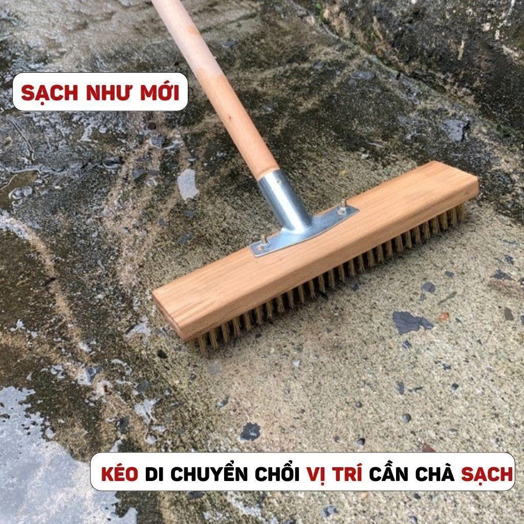 Chổi Sắt Cọ Rong Rêu 30CM DASEP Chổi Sắt Đa Năng Đánh Bay Mọi Vết Bẩn Cứng Đầu, Chổi Sắt Chà Sàn Không Kèm Cán