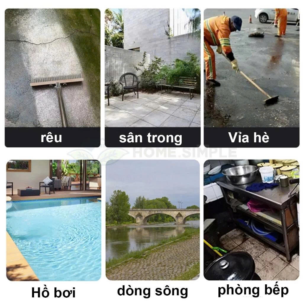 Chổi Sắt Cọ Rong Rêu 30CM DASEP Chổi Sắt Đa Năng Đánh Bay Mọi Vết Bẩn Cứng Đầu, Chổi Sắt Chà Sàn Không Kèm Cán
