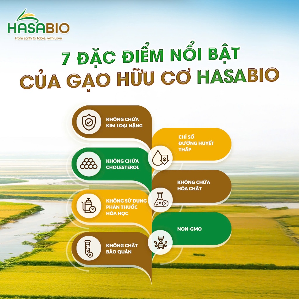 Gạo hữu cơ HaSaBio Organic Rice 1kg Gạo ST25 Gạo Japonica Gạo Tím
