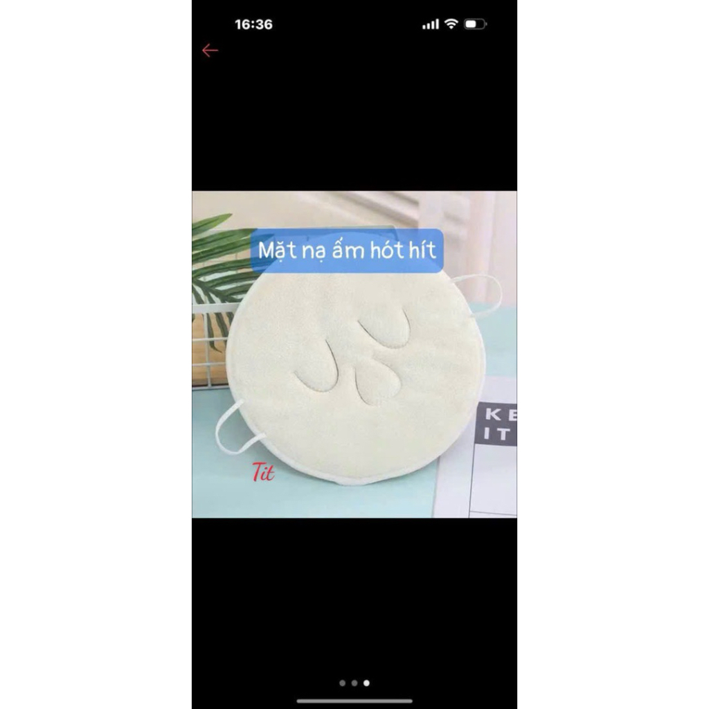 Khăn mặt nạ đắp mặt, chườm nóng xông hơi giãn nở lỗ chân lông