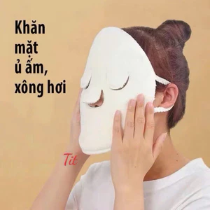 Khăn mặt nạ đắp mặt, chườm nóng xông hơi giãn nở lỗ chân lông
