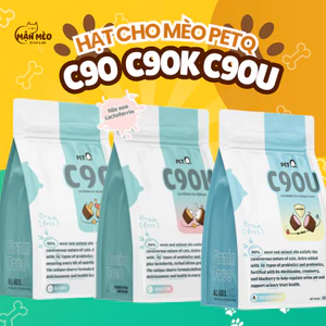 Hạt cho mèo PetQ, Hạt cho mèo có nhân Churro C90 90% từ thịt & dầu động vật, Dinh dưỡng, dễ tiêu hóa