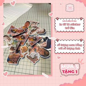 in sticker theo yêu cầu, không cán màng bảo vệ (khách tự cắt)