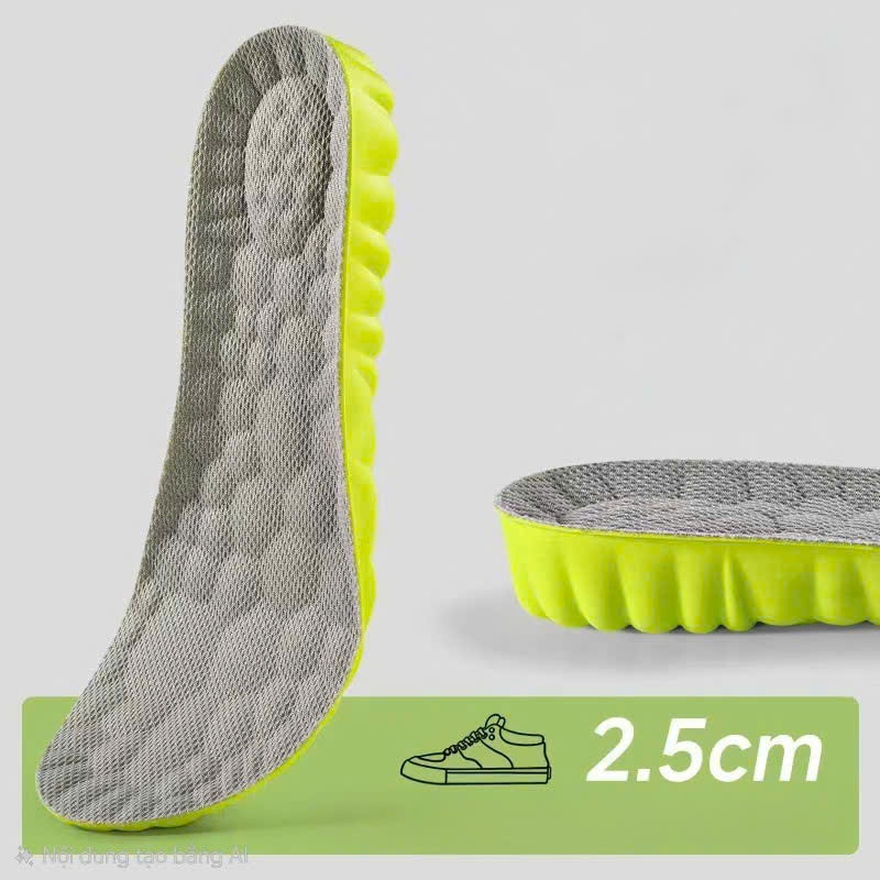 Lót Giày Tăng Chiều Cao FASASTORE – Êm Chân, Thoáng Khí, Cao 1.5–3.5cm, Đi Ẩn Tự Nhiên