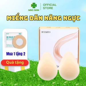 Miếng dán nâng ngực silicon MSC SKIN lớp gel siêu dính, thiết kế giọt nước không lộ viền, tái sử dụng nhiều lần