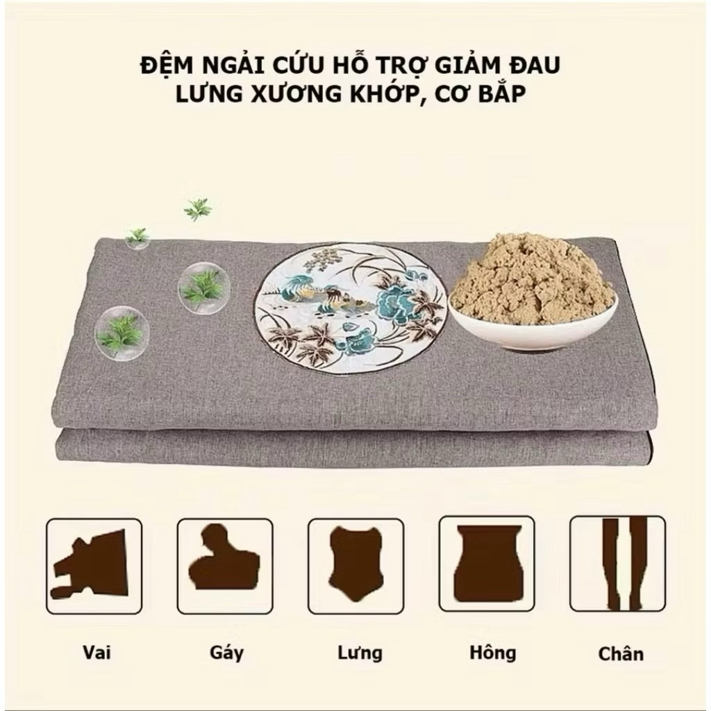 Thảm ngải cứu ( tặng kèm gối ) Anh chị nào lấy sỉ thì ib tin nhắn ạ