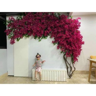 Hoa Giấy Giả Cành 1m Trang Trí Tường, Cổng, Ban Công, Decor Tiệc Cưới - Hoa Lụa Hạnh Hoan