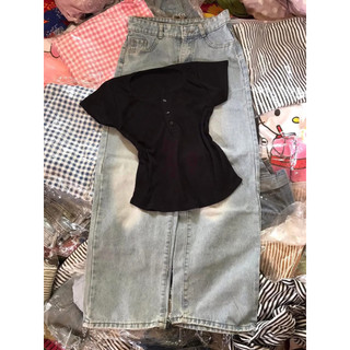mở bán sét quần bò kèm áo baby  tee siêu đẹp ơi ơi