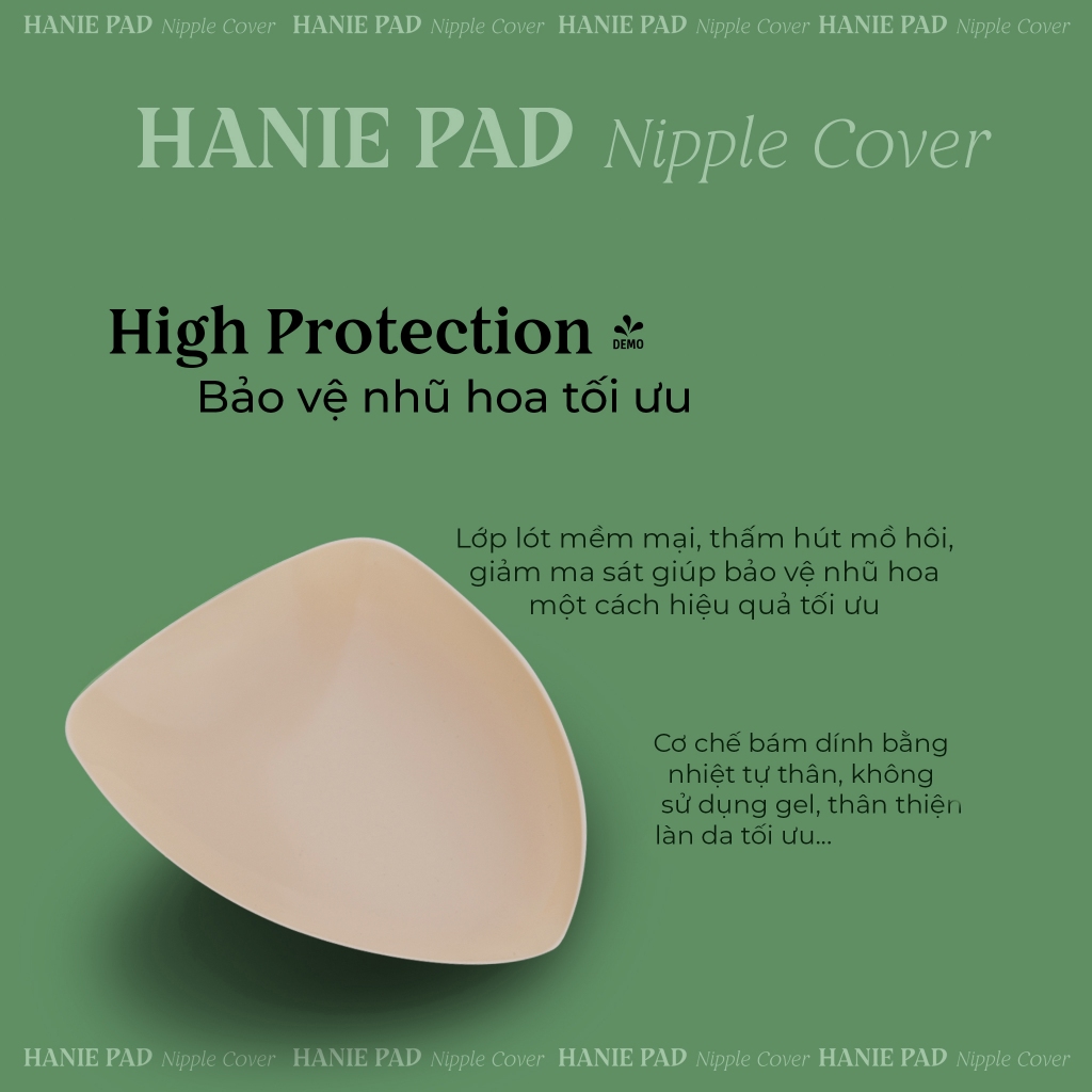 Miếng Dán Ngực Silicon Hình Tam Giác Nhiệt Tự Thân Không Keo Siêu Mỏng Dính Tàng Hình HaniePad - s.ỉ sl.ll