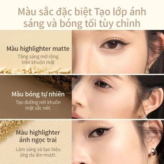 [Y343] Bảng phấn Tạo Khối và Bắt Sáng MOOEKISS 3 Ô  - Highlight lì, sáng mặt tự nhiên, lâu trôi, chống nước,kiềm dầu