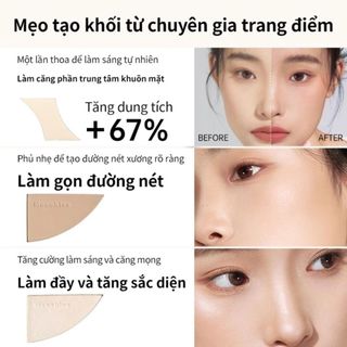[Y343] Bảng phấn Tạo Khối và Bắt Sáng MOOEKISS 3 Ô  - Highlight lì, sáng mặt tự nhiên, lâu trôi, chống nước,kiềm dầu