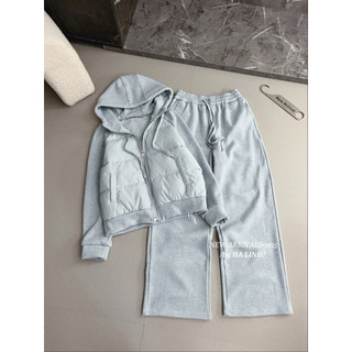 Set Phao lông vũ quần nỉ bông