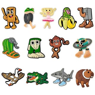 Set 12 Sticker/ Charm gắn dép dẻo Brain Rot - Tung tung tung xahur dẻo