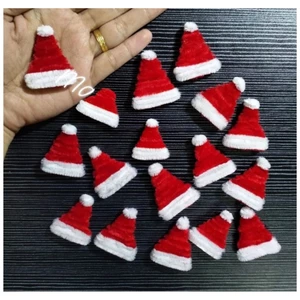 Combo 2 Charm Mũ Noel Kẽm Nhung Trang Trí Cây Thông Noel