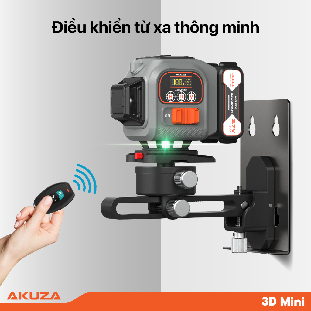 Máy cân bằng laser chính hàng AKUZA 3D Mini Pro nhỏ gọn siêu sáng thi công trong nhà