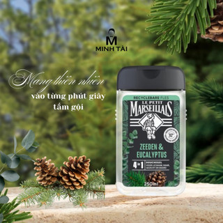 Gel Tắm Pháp dành cho Nam Le Petit Marseillais 4in1 Chiết Xuất Thông Biển & Bạch Đàn