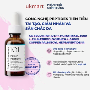 Tinh Chất Tăng Sinh Collagen, Giảm Nếp Nhăn, Phục Hồi Geek&Gorgeous Power Peptides 30ml