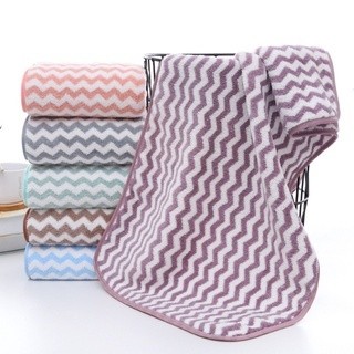 Combo 3 [Kẻ sọc] Khăn mặt xuất Hàn Quốc, kích thước 50x30cm - Siêu mềm mịn, siêu thấm hút