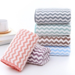 Combo 3 [Kẻ sọc] Khăn mặt xuất Hàn Quốc, kích thước 50x30cm - Siêu mềm mịn, siêu thấm hút