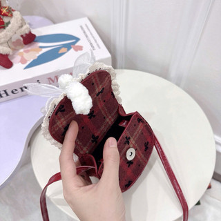 Túi cho bé và mẹ Mini Đeo Chéo  phối họa tiết caro Dễ Thương Phong Cách Hàn Quốc - TXN457