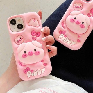 Ốp lưng iphone Heo PIGGY có giá đỡ hot trend Cho 6plus/7plus/x/xs/xsm/11/12/13/14/15/16/pro/plus/promax RABBI SLC