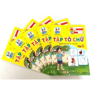 Sách - 5 Cuốn Tập Tô Chữ - Dành cho bé 4-6 tuổi tự tin vào lớp 1 - ndbooks
