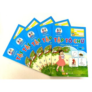 Sách - 5 Cuốn Tập Tô Chữ - Dành cho bé 4-6 tuổi tự tin vào lớp 1 - ndbooks