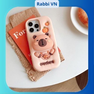 Ốp lưng iphone CAPYBARA có giá đỡ hot trend Cho 6plus/7plus/x/xs/xsm/11/12/13/14/15/16/pro/plus/promax RABBI SLC
