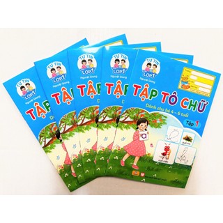 Sách - 5 Cuốn Tập Tô Chữ - Dành cho bé 4-6 tuổi tự tin vào lớp 1 - ndbooks