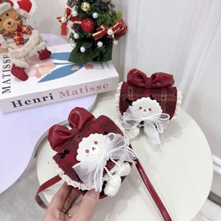 ( Mở Bán ) Túi Mini Dạ Đỏ Đeo Chéo Nữ Phối Vải Đỏ Kẻ Dễ Thương Phong Cách Hàn Quốc Hình Mây Nổi MN09